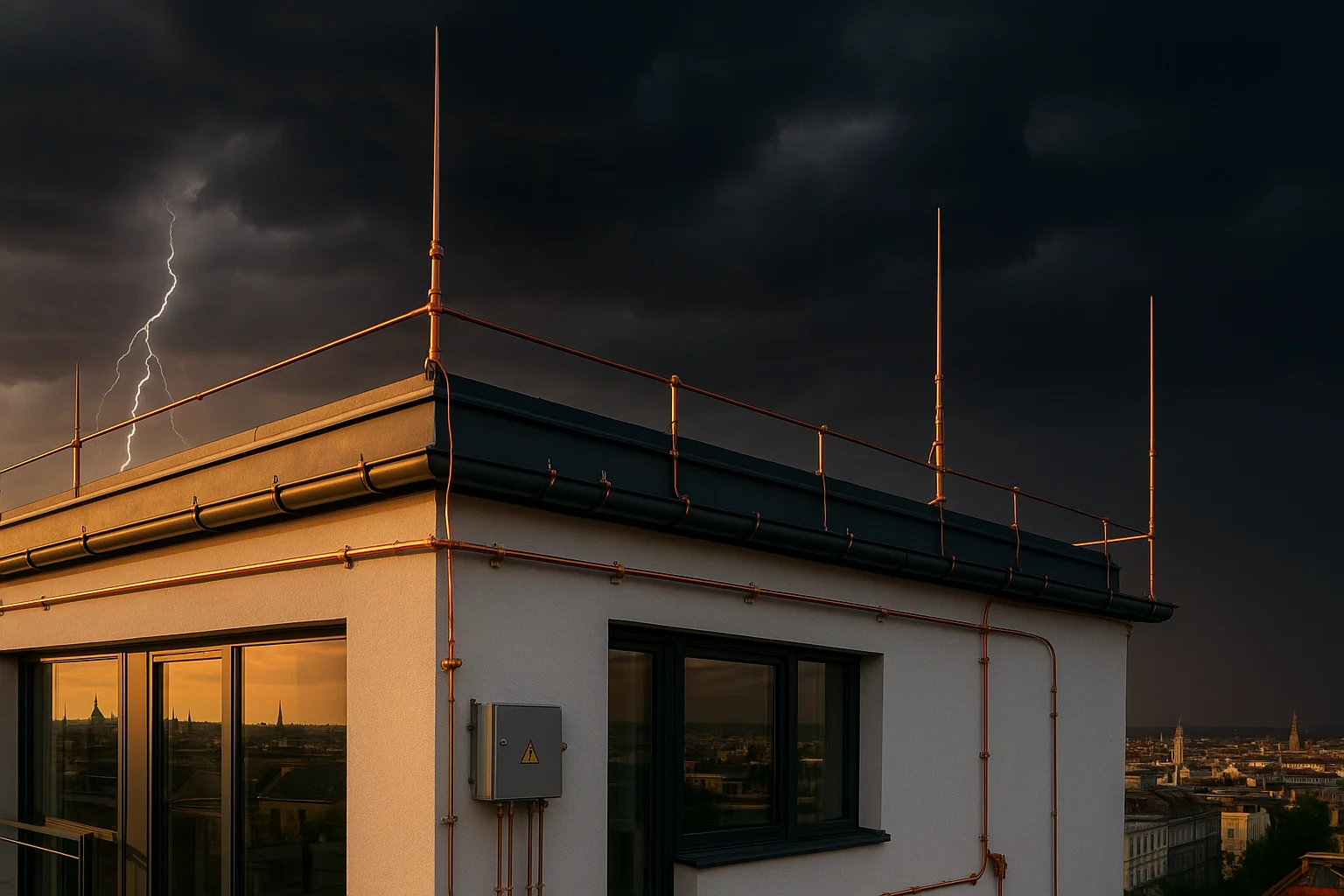 Blitzschutz für Photovoltaik-Anlagen