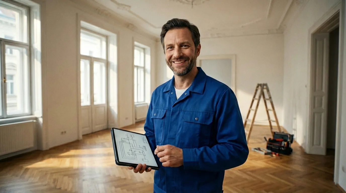 Elektroinstallateur Wien bei der Arbeit