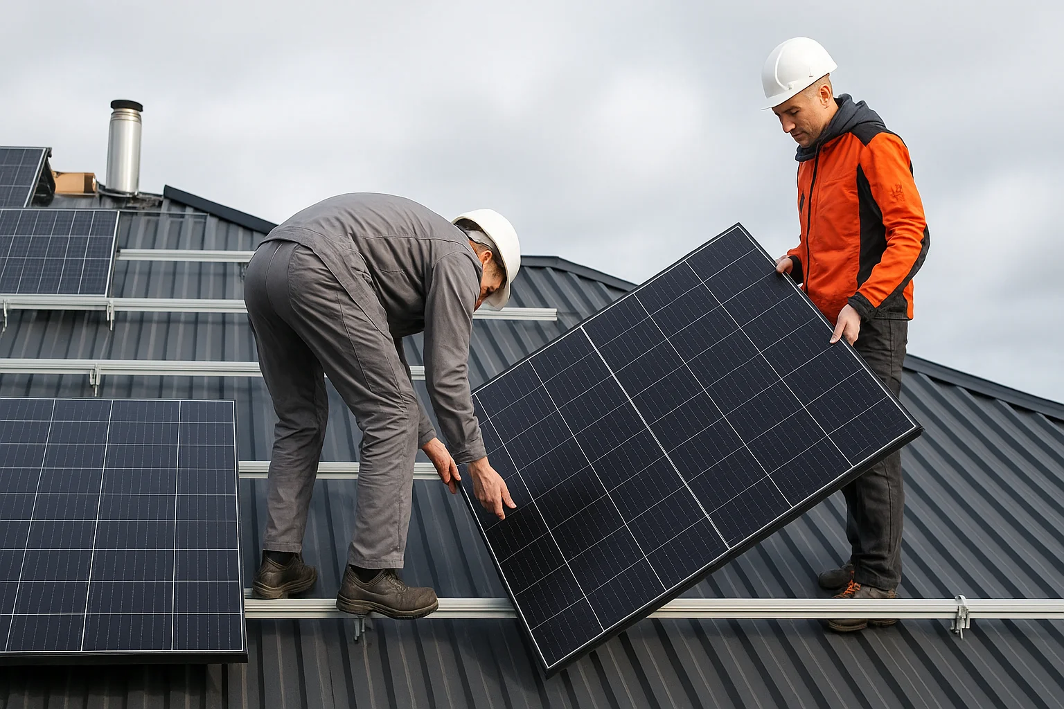 Photovoltaik Installation Techniker