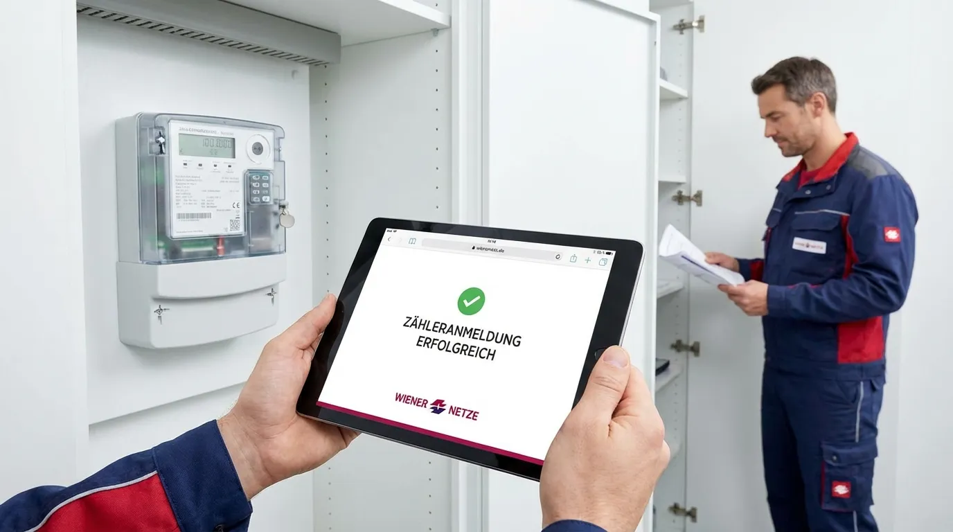 Zähleranmeldung und Fertigstellungsmeldung